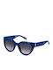 Police Women's Sunglasses with Blue Plastic Frame and Gray Lens SPLN61 0V15
