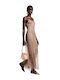 Maxi Evening Slip Dress Pink