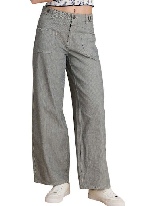 Damen Jeans Hosen in Baggy Bein Stil 9922956-Blau