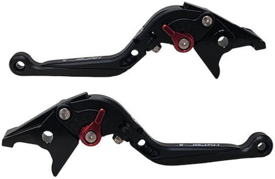 Μανετες Σετ Sh 125 150 300 Racing Μαυρες Σπαστες Ρυθμιζομενες Hyper-x