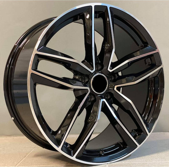 Audi Style 1196 9.5x21 5x112 Et30 Black Face Machined