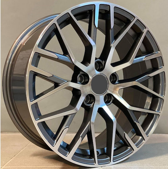 Audi Style 1349 9.5x21 5x112 Et35 Gun Metal Face Machined