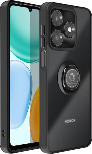 Avizar Handyhülle Ehre X5C Plus 4G Drehbarer Magnetring Mattierte Oberfläche Schwarz