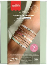 La Petite Epicerie Diy My Beaded Bracelet Set Silver Armband Set