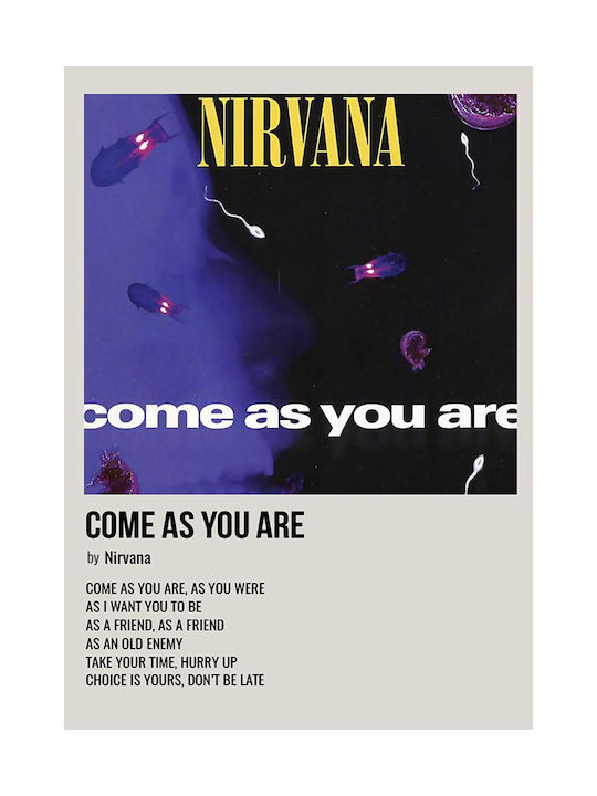 Music Poster Come As You Are Nirvana Ms579 30cm X 40cm