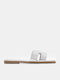 Women's Flat Sandals in Silver Color