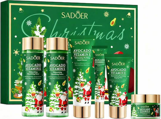 Sadoer Avocado Vitamin E Hautpflegeset für Feuchtigkeitsspendend 6Stück