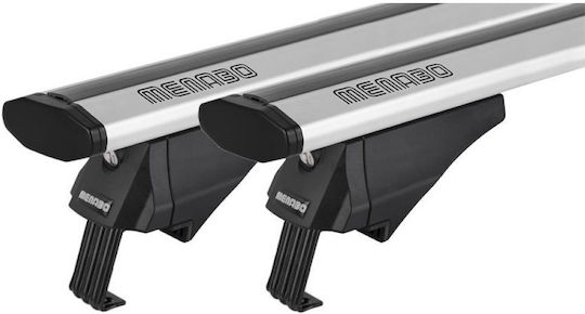 Menabo Aluminum Roof Bars Blade M Silver 118 Cm End Alfa High Nissan Pathfinder R51 4 Doors 2005>2012 Flush Rails 2 Pieces 12920/mb Mp.12920/mb-6