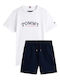 Kinder-Set mit Shorts Sommer 2Stück White