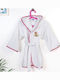 Dimcol Kids Bathrobe Giraffe White with Hood