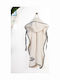 Dimcol Βρεφική Κάπα-Μπουρνούζι με Κουκούλα Aviator Ecru-grey 75x85εκ.