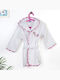 Dimcol Kids Bathrobe Unicorn White with Hood