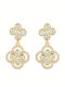 Breeze Earrings made of Silver Gold Plated with Diamond