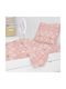 Dimcol Sheet Set Single Cotton Smile Coral 160x240cm 3pcs