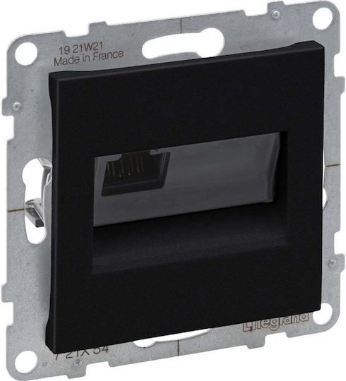 Suno Компютърна Контактна Двойна RJ45 Cat 6a UTP Черна 721454