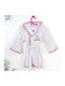 Dimcol Kids Hooded Bathrobe White-pink