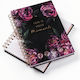 Carnet Spiral 96 Foi A5 Cu dungi Roz