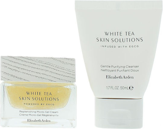 Elizabeth Arden White Tea Skin Solutions Skin Care Set for Moisturizing & Facial Cleaning 2pcs