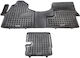 Rubber Car Mats Mercedes Sprinter 2006-2018 Sprinter 2018+ 2 Seats Raised Sides Type 3 Pieces Rezaw Plast Mercedes Benz Rezaw-plast