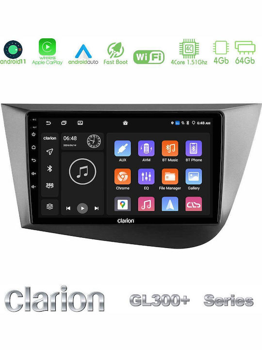 Clarion Gl300+ Seria 4core Android11 4+64gb Seat Leon Navigație Multimedia Tabletă 9" U-gl34-st0839