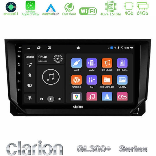 Clarion Gl300+ Series 4core Android11 4+64gb Seat Arona Ibiza Navigation Multimedia Tablet 9" U-gl34-st0888