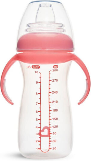 Munchkin Gentle Tall Transition Cup Εκπαιδευτικό Μπιμπερό Πλαστικό με Λαβές Ροζ για 9m+ 296ml