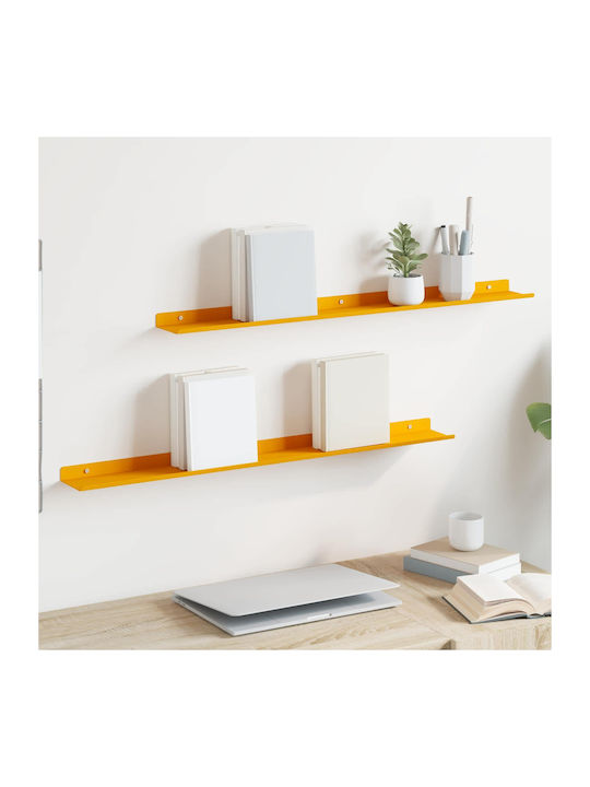 Rafturi Perete Chamomile Yellow 2buc 80x9x2.5cm