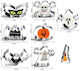 Keksausstecher Set Halloween Schablonen Ss X16 3-9cm