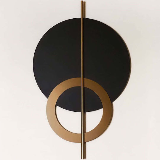 Wallity Geometric Wall Decor Hyperion Black Made of Metal 80x46cm