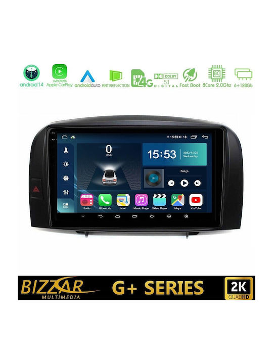 Bizzar Auto-Audiosystem für Hyundai Sonate 2005-2009 (Bluetooth/USB/WiFi/GPS/Apple-Carplay/Android-Auto) mit Touchscreen 10"
