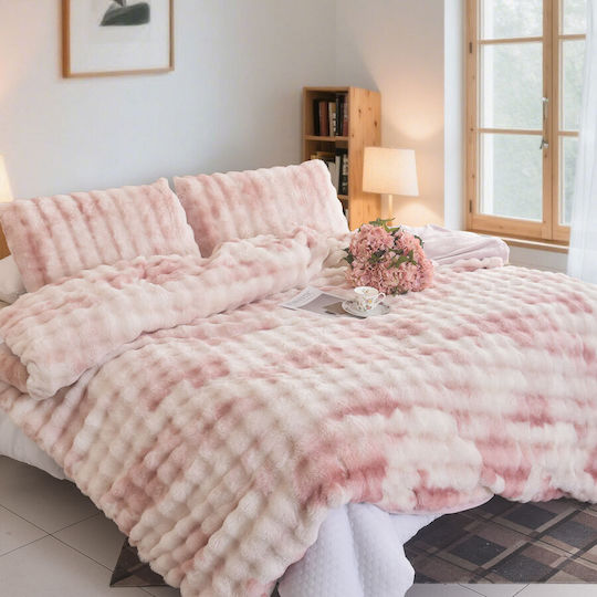 Mc Decor Комплект Плик за Завивка Кинг Сайз с 2 Калъфки 220x240 Light Pink
