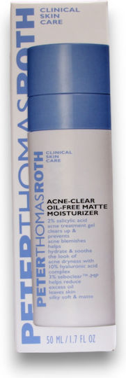 Peter Thomas Roth Acne-Clear Gel Προσώπου για Ενυδάτωση & Ρύθμιση Λιπαρότητας με Υαλουρονικό Οξύ 50ml