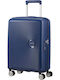 American Tourister Soundbox Travel Suitcase Midnight Navy with 4 Wheels