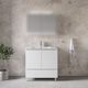 Furnibath Πάγκος με Νιπτήρα Μ81xΒ46xΥ72cm Λευκό
