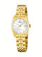 Lotus Watches Γυναικείο Ρολόι Μπαταρίας με Χρυσό Μεταλλικό Μπρασελέ
