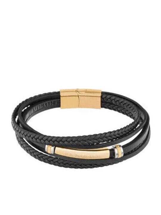 U.S. Polo Assn. Ανδρικό Βραχιόλι από Δέρμα