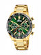 Lotus Watches Мъжки Часовник На Батерия Със Златиста Стоманена Гривна