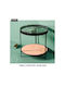 Round Side Table Glass Black W39xL39xH40cm