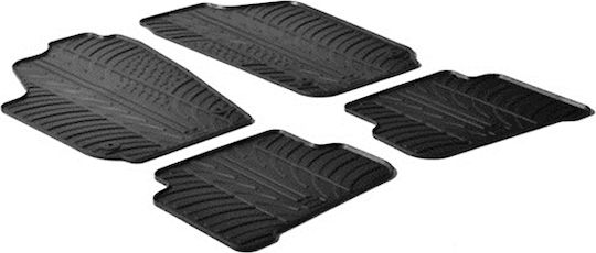 Volkswagen Polo 07/2009-2017 Custom Fit Floor Mats Rubber Black Color With Fastenings Lampa 4 Pieces