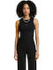 Women's Cotton Sleeveless Black Blouse