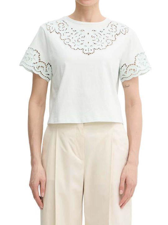 Women's Cotton Short Sleeve Green Top