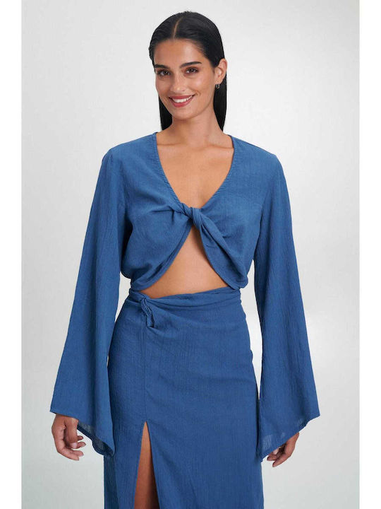 August Blouse Blue