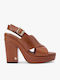 Leder Sandalen Bronze