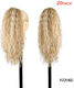 Gkm Ponytail Human Hair Keratin Kanekalon No Frizz No Shine No Tangles Curly Nest System 50cm Code #22h60