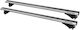 Menabo Car Roof Bars Aluminum Leopard XL Silver 135 cm Silver Color Honda Pilot III 5 Doors 2023> With Raised Rails 2 Pieces 8860/MB MP.8860/MB-48