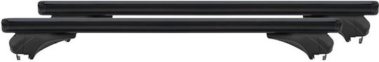 Menabo Aluminum Bars Sonic Black XL 130 Cm Black Color Mitsubishi Outlander US GM GN ZM 5 Doors 2021 Flush Rails 2 Pieces 14690/MB MP.14690/MB-77