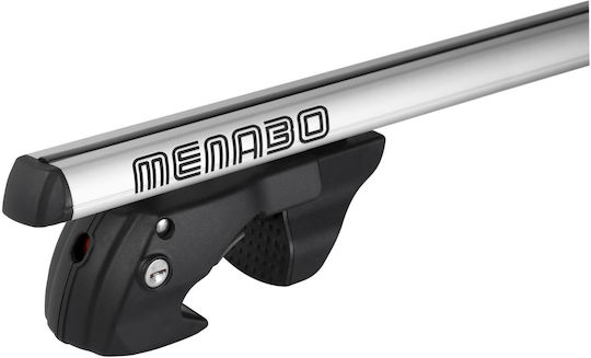 Menabo Car Roof Bars Aluminum Sherman Silver 120 Cm Silver Color Chevrolet Corsa 5 Doors 1993>2010 Raised Rails Parallel Bars Empty 2 Pieces 9590/mb Mp.9590/mb-37