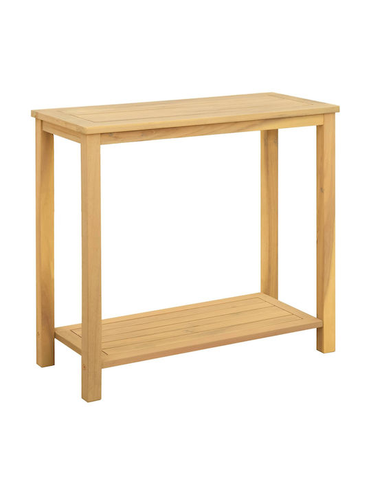 Sitting Room Table for Small Outdoor Spaces Made of Acacia Open Acacia 80x35x75cm