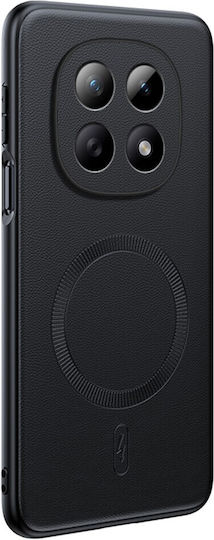 Ultra Hybrid Magsafe Leather Coated Camera Protect Θήκη Xiaomi Redmi Note 15 4g Black