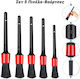 Set 5 Rote Pinsel-Bürsten